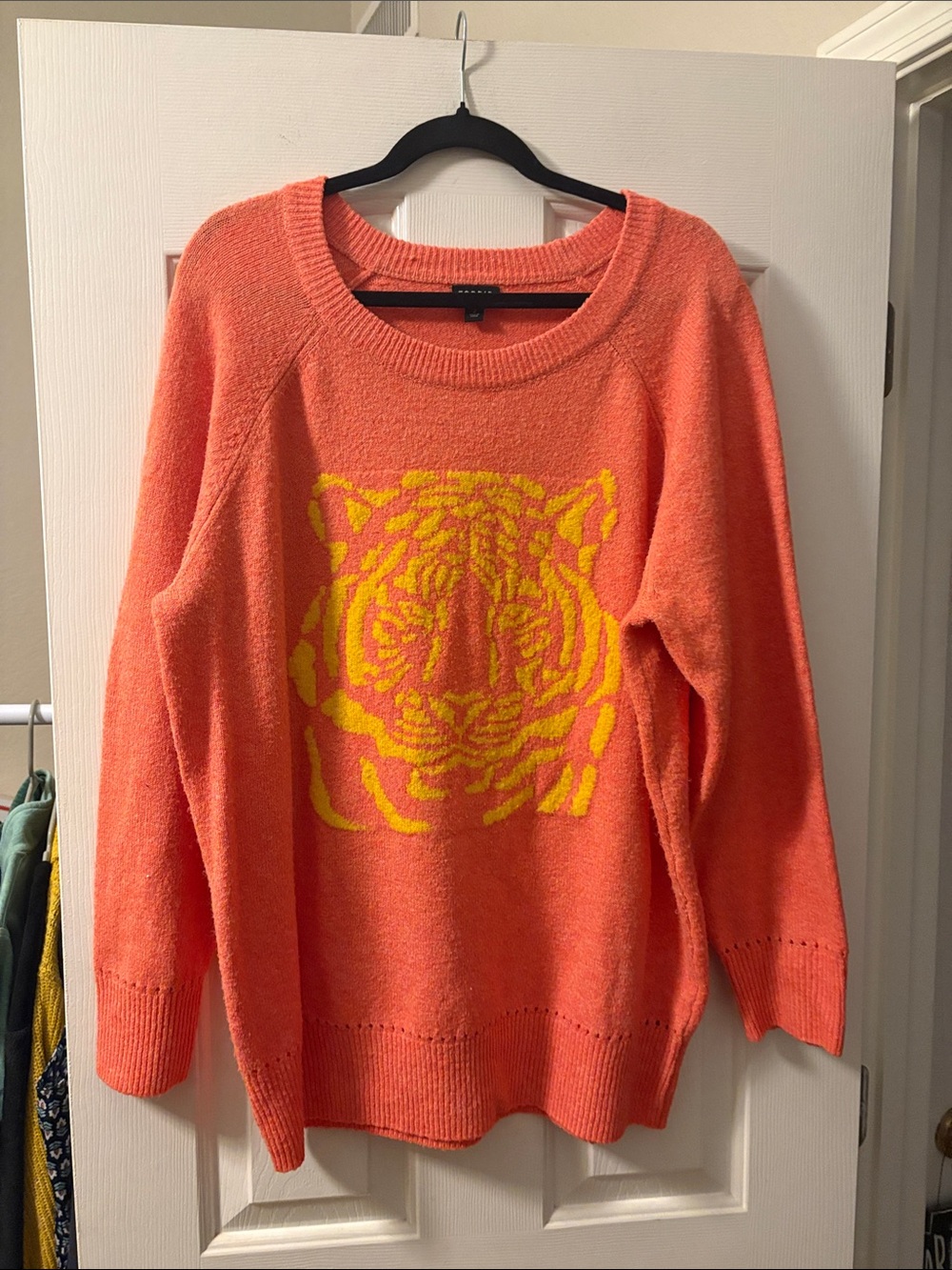 Torrid Peachy Orange Yellow Tiger Sweater size 2X